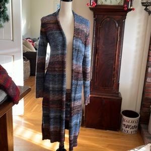 JJill long cardigan, multi color, size medium